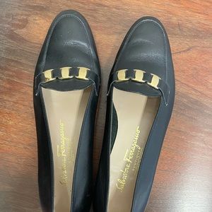 Black Ferragamo loafers